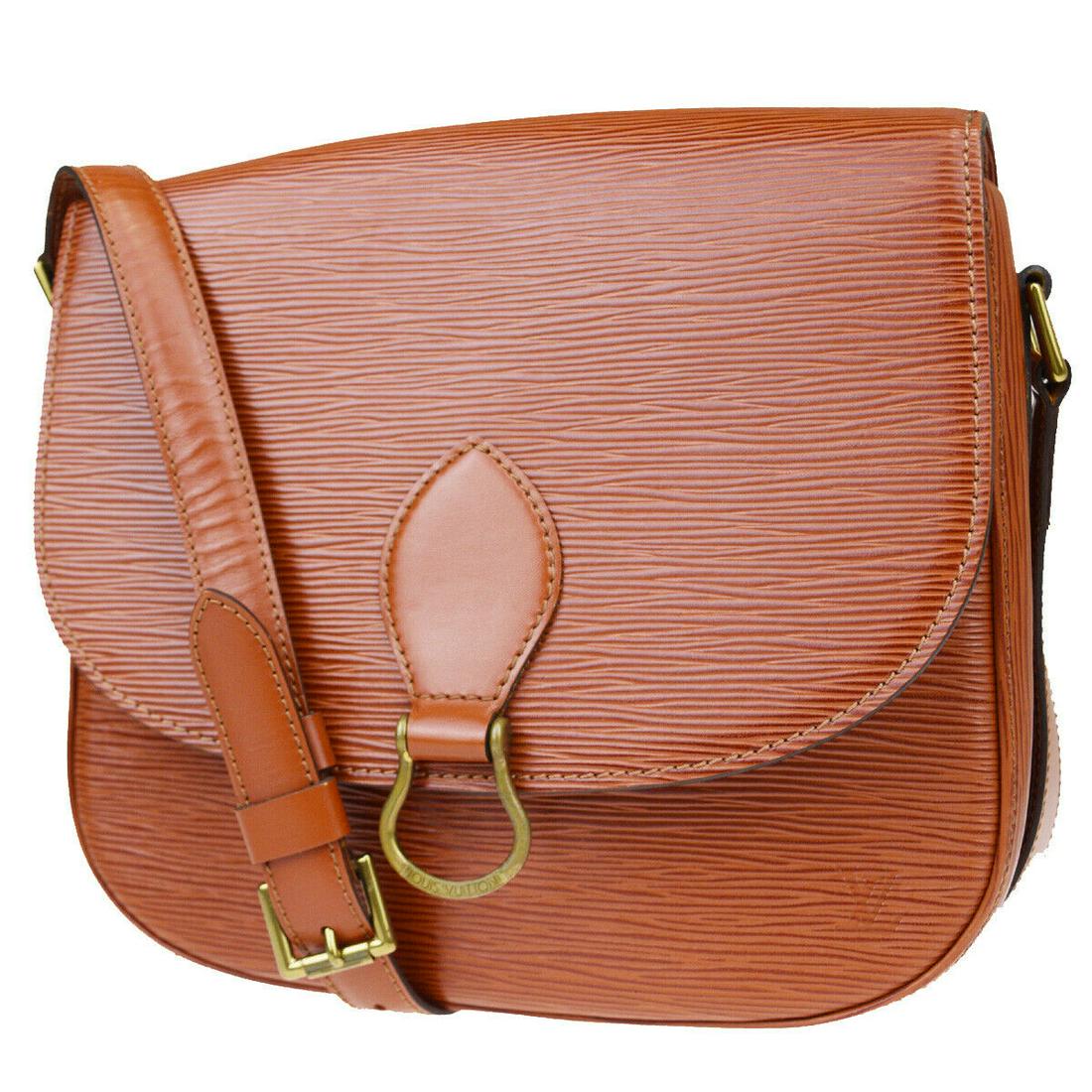 Authentic LOUIS VUITTON SAINT CLOUD GM Epi Leather: Brand: LOUIS VUITTON Material: Epi Leather Style: Shoulder Bag Color: Brown Size(inch): W 9.8 x H 7.9 x D 2.4 "(approx.) Country of Origin: France Come with: - All Bidhaus items come with a 100% money