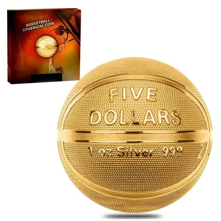 2020 1 oz Silver Basketball Spherical Coin Samoa .999: You are bidding on the total lot which includes 1 of the following item: 2020 1 oz Silver Basketball Spherical Coin Samoa .999 Fine (w/Box & COA) This new 2020 coin release is sure to be a slam-dunk!