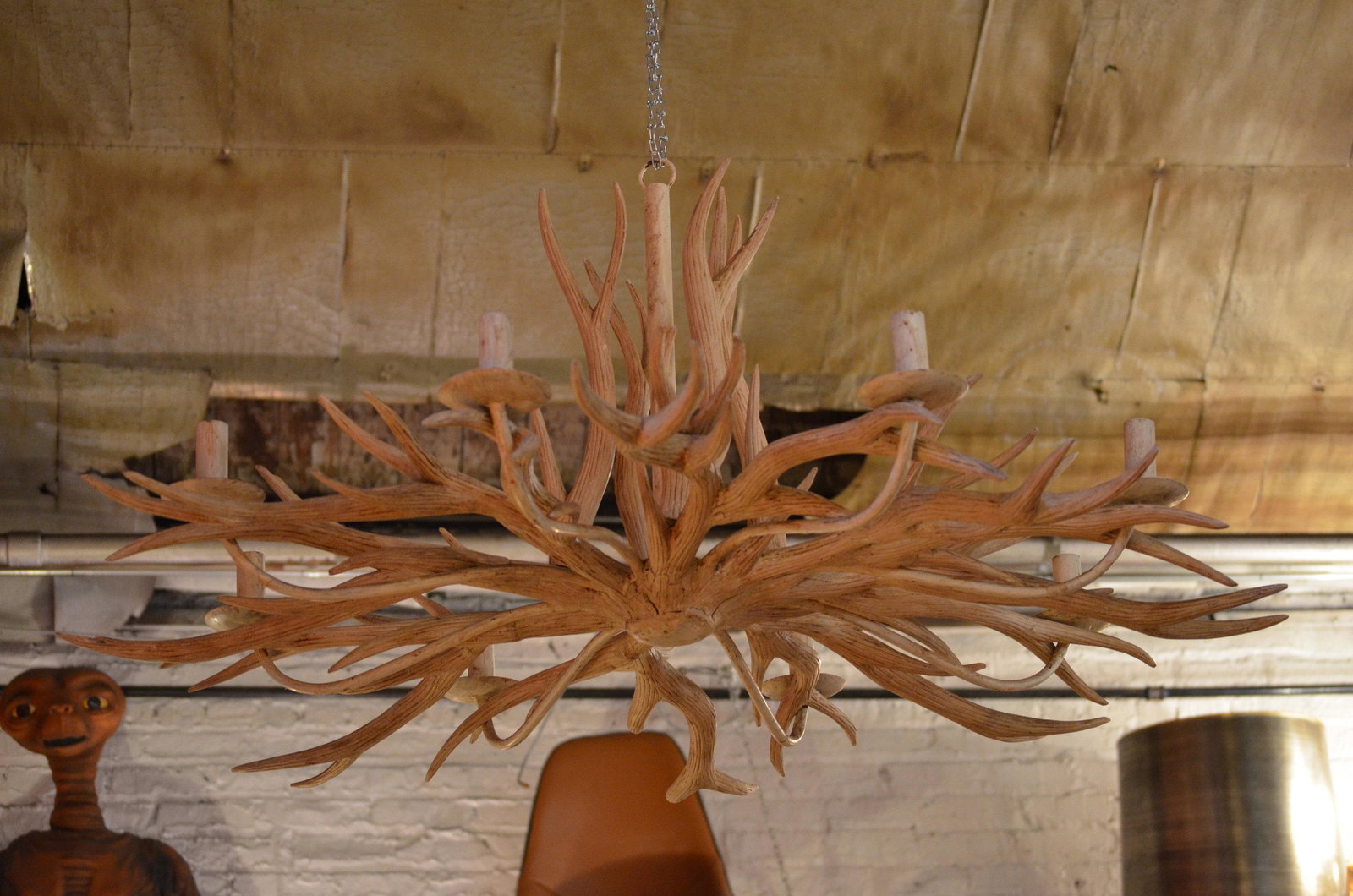 Vintage Whitetail Deer 8 Antler Candelabra Chandelier: Vintage Whitetail Deer Antler Candelabra Chandelier 8 candles H 21 D 50 Great condition See Terms & Conditions or contact us for shipping rates. It is your responsibility to inspect the item at the ti