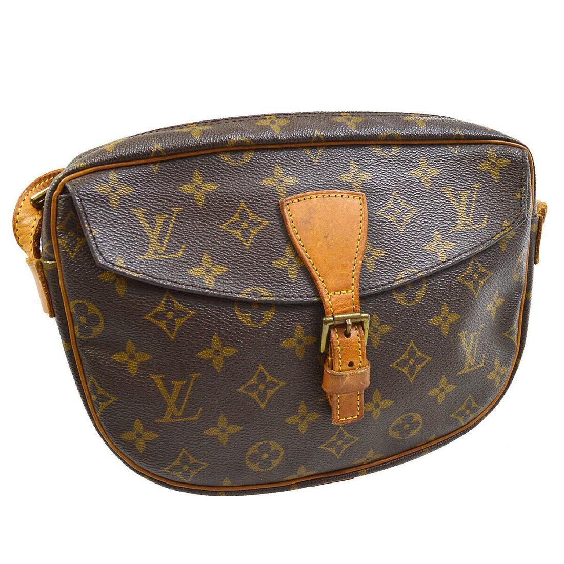 Authentic LOUIS VUITTON JEUNE FILLE MM: Brand: LOUIS VUITTON Model: LOUIS VUITTON JEUNE FILLE MM Country of Origin: France Material: Leather Color: Brown Size (Inch): W 9.8 x H 7.5 x D 2.2 " Strap Drop. 16.1 - 19.7 " Size (CM): W 25.0 x H 1