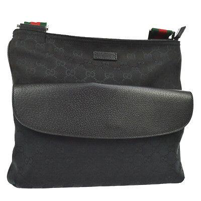 Authentic GUCCI Messenger: Brand: GUCCI Model: Messenger Country of Origin: Italy Material: Canvas Leather Color: Black Red Green Size (Inch): W 11.8 x H 10.2 x D 1.2 " Strap Drop. 13.8 - 25.2 " Size (CM): W 30.0 x H 26.0 x D 3