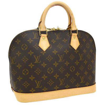 Authentic LOUIS VUITTON Hand Bag: Brand: LOUIS VUITTON Model: Hand Bag Country of Origin: United States Material: Monogram Canvas Leather Color: Brown Size (Inch): W 11.8 " x H 9.4 " x D 6.3 " Handle Drop. 3.5 " Size (CM): W 30.0 x H 