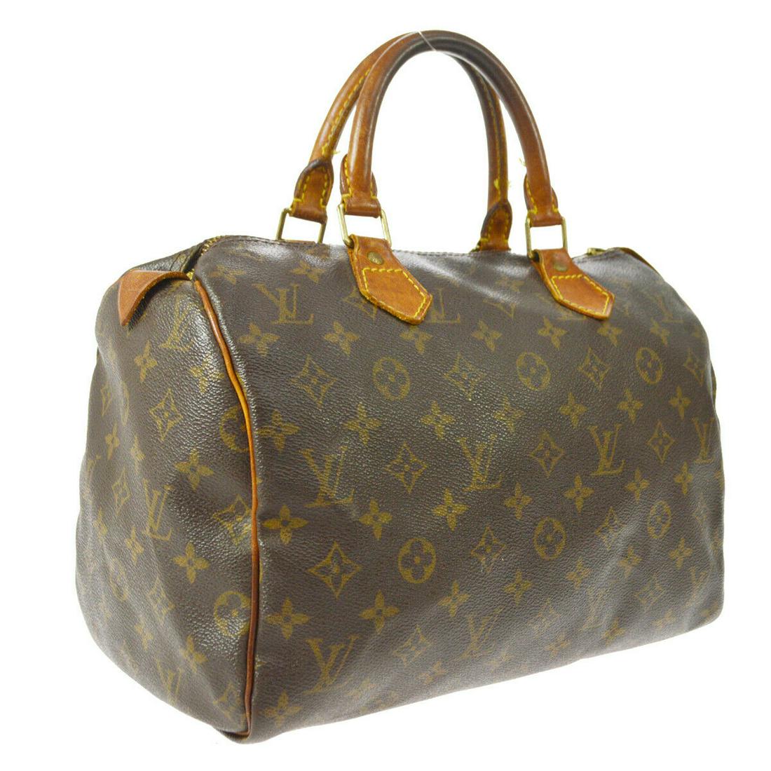 Authentic LOUIS VUITTON Monogram: Brand: LOUIS VUITTON Model: Monogram Country of Origin: France Material: Canvas Color: Brown Size (Inch): W 12.2 Ã— H 8.5 Ã— D 6.9 " Handle Drop. 3.5 " Size (CM): W 31.0 Ã— H 21.5 Ã— D 17.