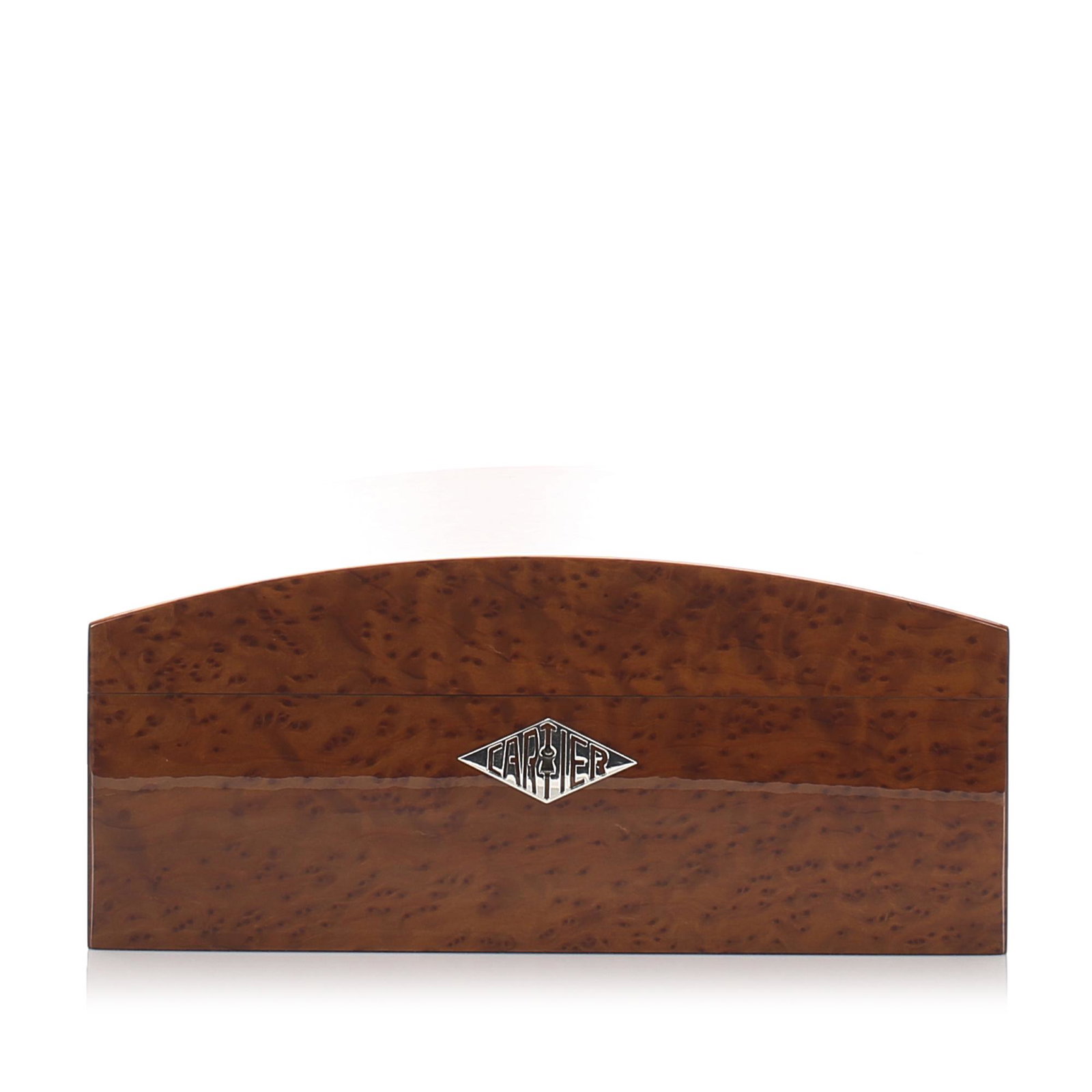 Authentic Cartier Burl Wood Cigar Humidor: This Humidor features a burl wood body and interior compartments. Brand: Cartier Model: Burl Wood Cigar Humidor Origin: France Category: Other Accessories Color: Brown Style: Others Material: Natural 