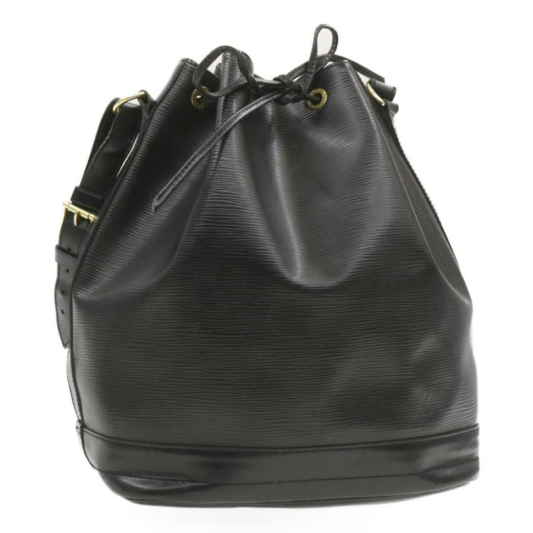 Authentic LOUIS VUITTON Epi Noe Shoulder Bag Black LV: Brand: LOUIS VUITTON Style: Shoulder Bag Material: Epi Leather Color: Black Made In: France Size (Inches): W10.6 x H13.3 x D7.6" / Shoulder Strap Drop 10.6-12.2"(Approx) Exterior Condition: Epi Le