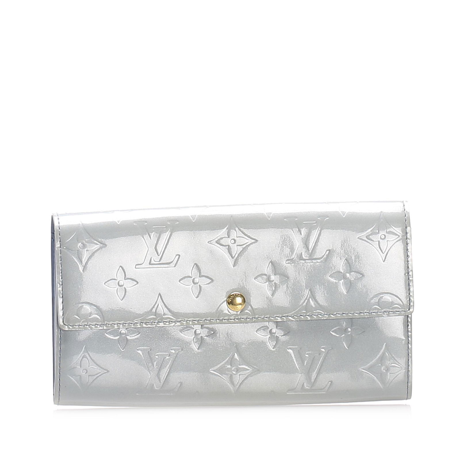 Authentic Louis Vuitton Vernis Sarah Long Wallet: The Sarah features a vernis body a front flap with a magnetic snap button closure and interior zip and slip compartments. Brand: Louis Vuitton Model: Vernis Sarah Long Wallet Origin: France Category: