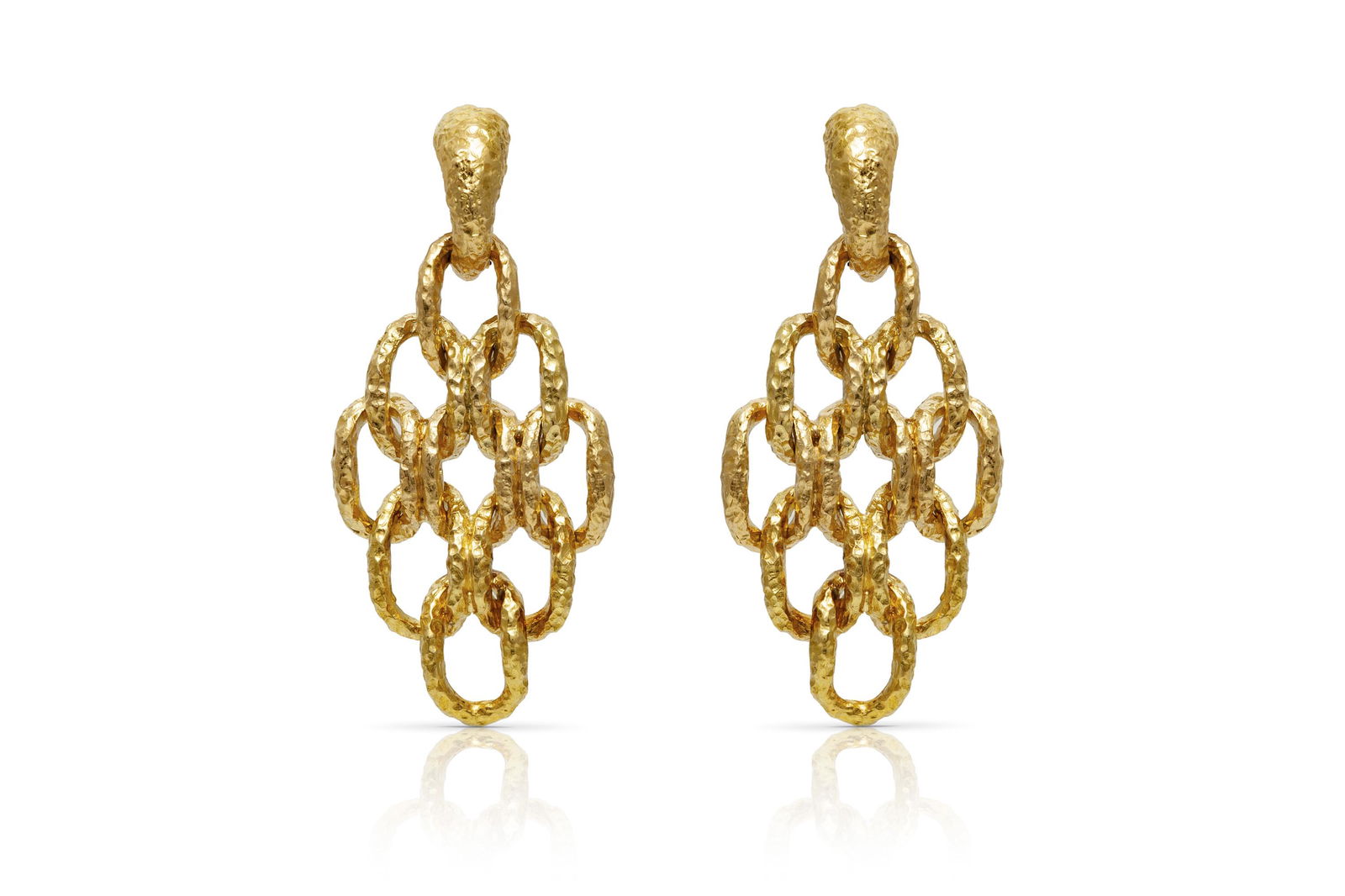 Authentic Van Cleef & Arpels Gold Earrings: Van Cleef & Arpels earrings finely crafted in 18k yellow gold weighing 29.9 dwt. All Bidhaus items come with a 100% money-back authenticity guarantee. ALL SALES ARE FINAL. Please refer to images caref