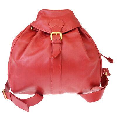 Authentic GUCCI Backpack Style: Brand: GUCCI Model: Backpack Style Country of Origin: Italy Material: Leather Color: Red Size (Inch): W11.4X H13X D5.9" Size (CM): W29X H33X D15Cm All Bidhaus items come with a 100 % money-back authen