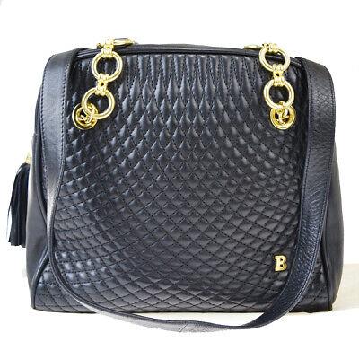 Authentic BALLY Shoulder Bag: Brand: BALLY Model: Shoulder Bag Country of Origin: italy Material: Leather Color: Black Size (Inch): W9.1X H8.3X D5.1" Size (CM): W23X H21X D13Cm All Bidhaus items come with a 100 % money-back authen