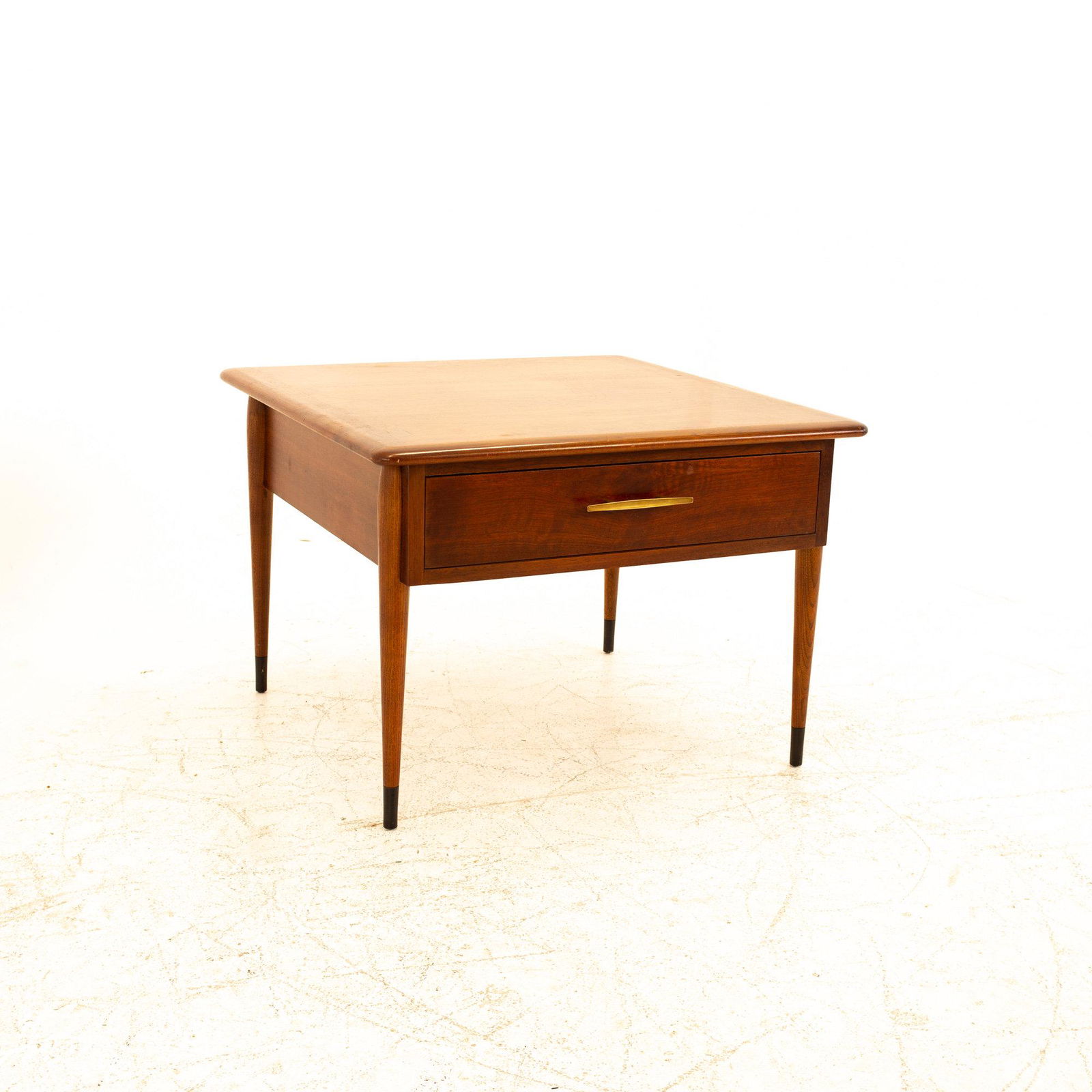 Andre Bus for Lane Acclaim Mid Century Walnut Dovetail: Andre Bus for Lane Acclaim Mid Century Walnut Dovetail Square Side End Table With Drawer Side table measures: 28 wide x 28 deep x 20 high See Terms & Conditions or contact us for shipping rates. It is