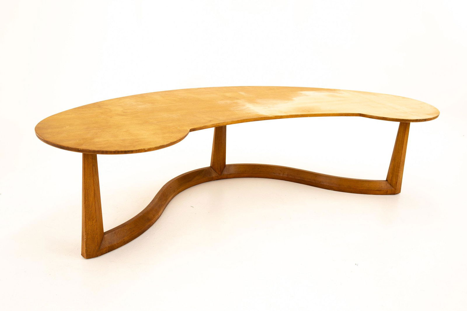 John Widdicomb Mid Century Bio-Morphic Coffee Table: John Widdicomb Mid Century Bio-Morphic Coffee Table Coffee table measures: 64 wide x 24 deep x 16 high See Terms & Conditions or contact us for shipping rates. It is your responsibility to inspect the