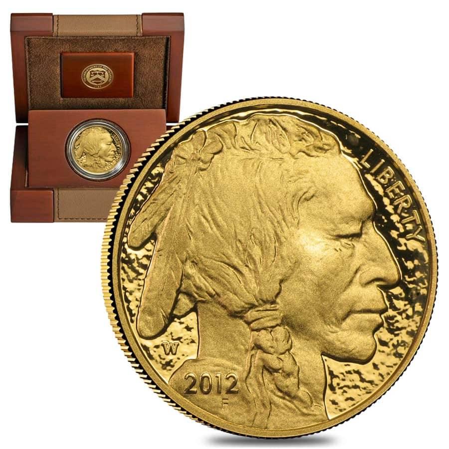 2012 W 1 oz $50 Proof Gold American Buffalo (w/Box &: You are bidding on the total lot which includes 1 of the following item: 2012 W 1 oz $50 Proof Gold American Buffalo (w/Box & COA) We're happy to offer this spectacular 2012 W 1 oz $50 Proof Gold Amer