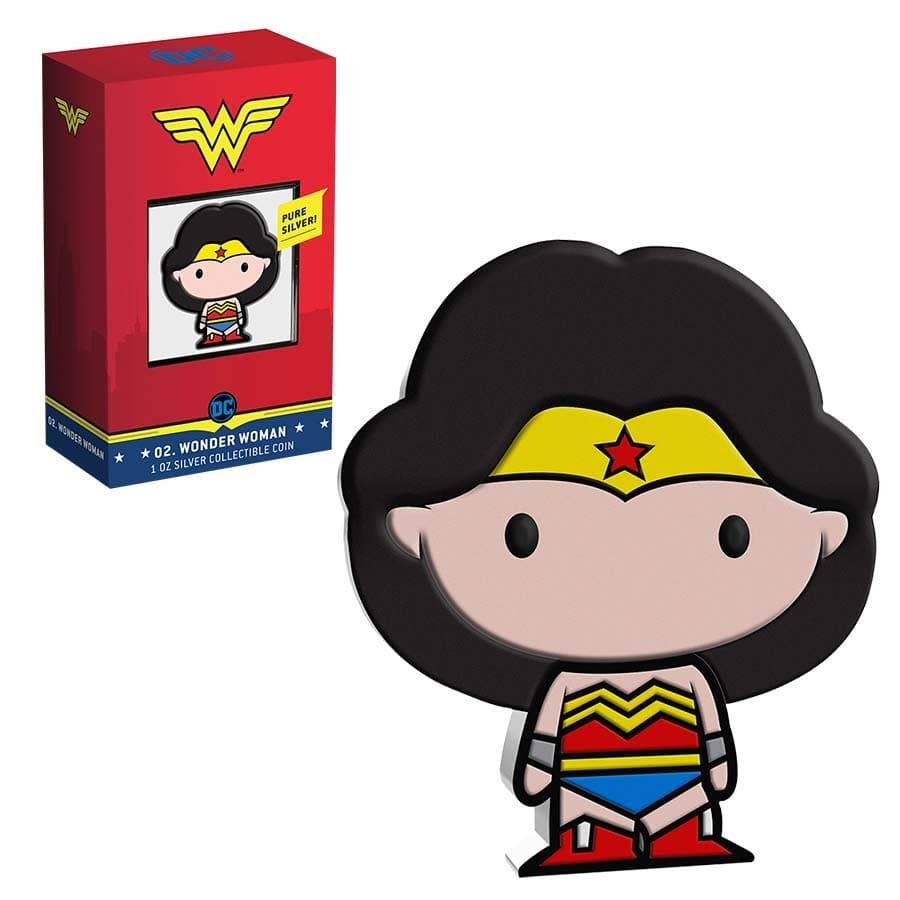 2020 1 oz Colorized Silver DC Comics - Wonder Woman -: You are bidding on the total lot which includes 1 of the following item: 2020 1 oz Colorized Silver DC Comics - Wonder Woman - Niue Chibi Coin Collection $2 Coin (w/Box & COA) Lasso this incredible 20