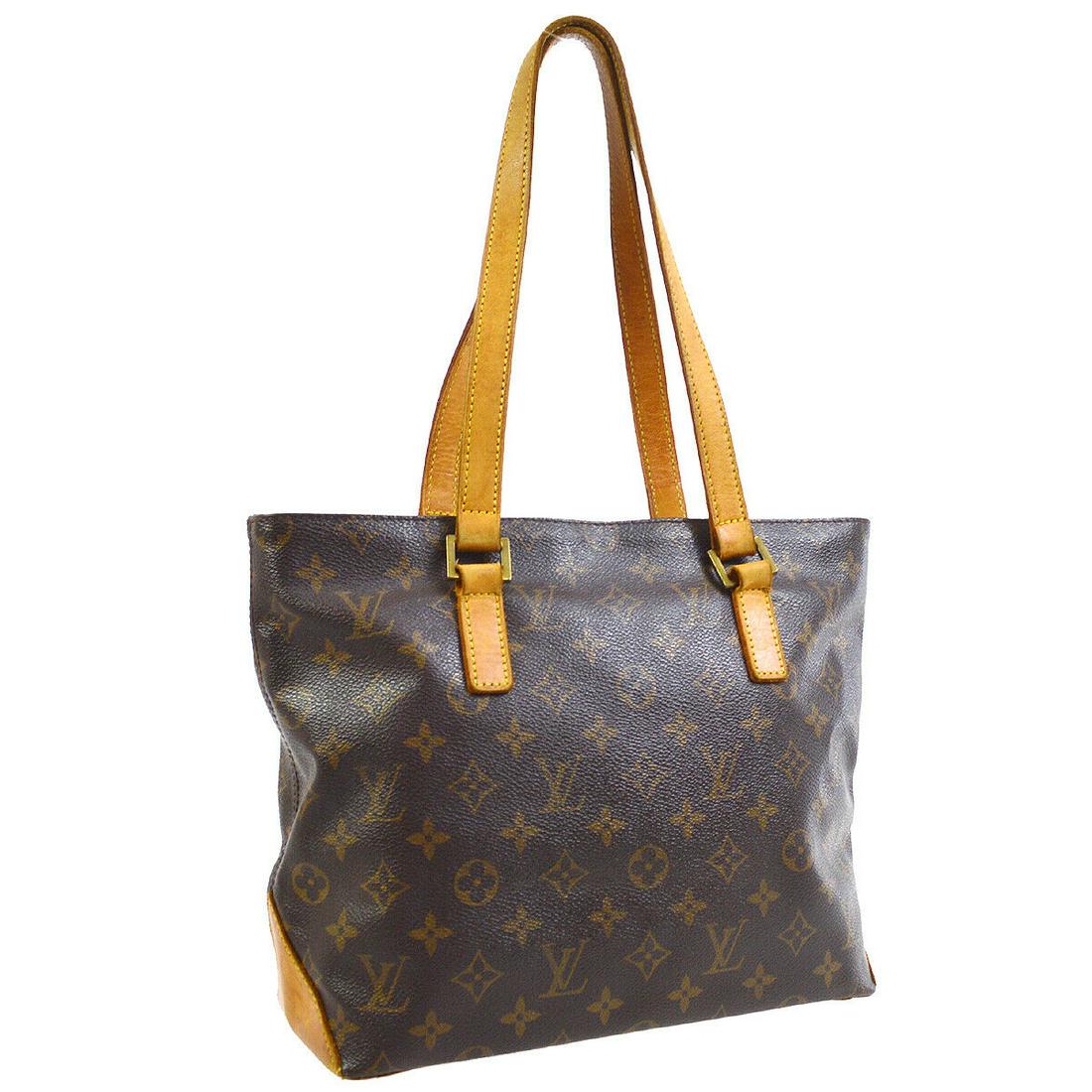 Authentic LOUIS VUITTON Double Handles: Brand: LOUIS VUITTON Model: Double Handles Country of Origin: France Material: Canvas Color: Brown Size (Inch): W 11.0 x H 9.4 x D 4.7 " Strap Drop. 9.1 " Size (CM): W 28.0 x H 24.0 x D 12.0 cm Strap 