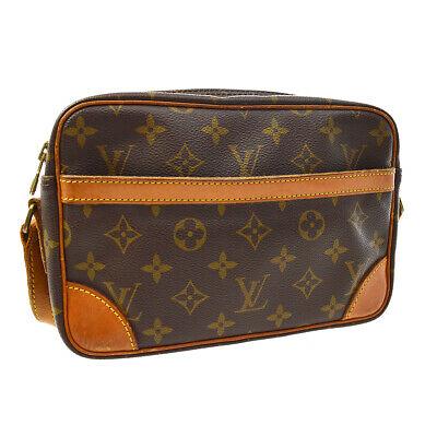 Authentic LOUIS VUITTON Trocadero 24 Crossbody Strap: Brand: LOUIS VUITTON Model: Trocadero 24 Crossbody Strap Country of Origin: France Material: Leather Color: Brown Size (Inch): W 9.1 x H 6.3 x D 2.4 " Strap Drop. 19.3 - 22.8 " Size (CM): W 23.0 x H 1
