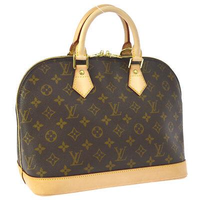 Authentic LOUIS VUITTON Hand Bag: Brand: LOUIS VUITTON Model: Hand Bag Country of Origin: France Material: Monogram Canvas Leather Color: Brown Size (Inch): W 11.8 " x H 9.4 " x D 6.3 " Handle Drop. 3.9 " Size (CM): W 30.0 x H 24.0 x 