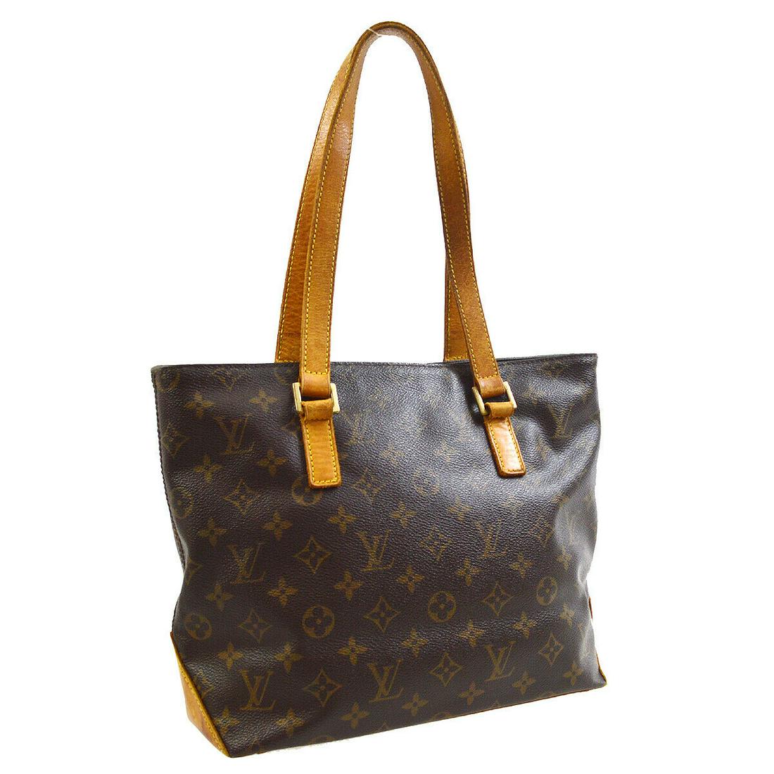 Authentic LOUIS VUITTON Double Handles: Brand: LOUIS VUITTON Model: Double Handles Country of Origin: France Material: Canvas Color: Brown Size (Inch): W 11.0 x H 9.4 x D 4.7 " Strap Drop. 9.1 " Size (CM): W 28.0 x H 24.0 x D 12.0 cm Strap 