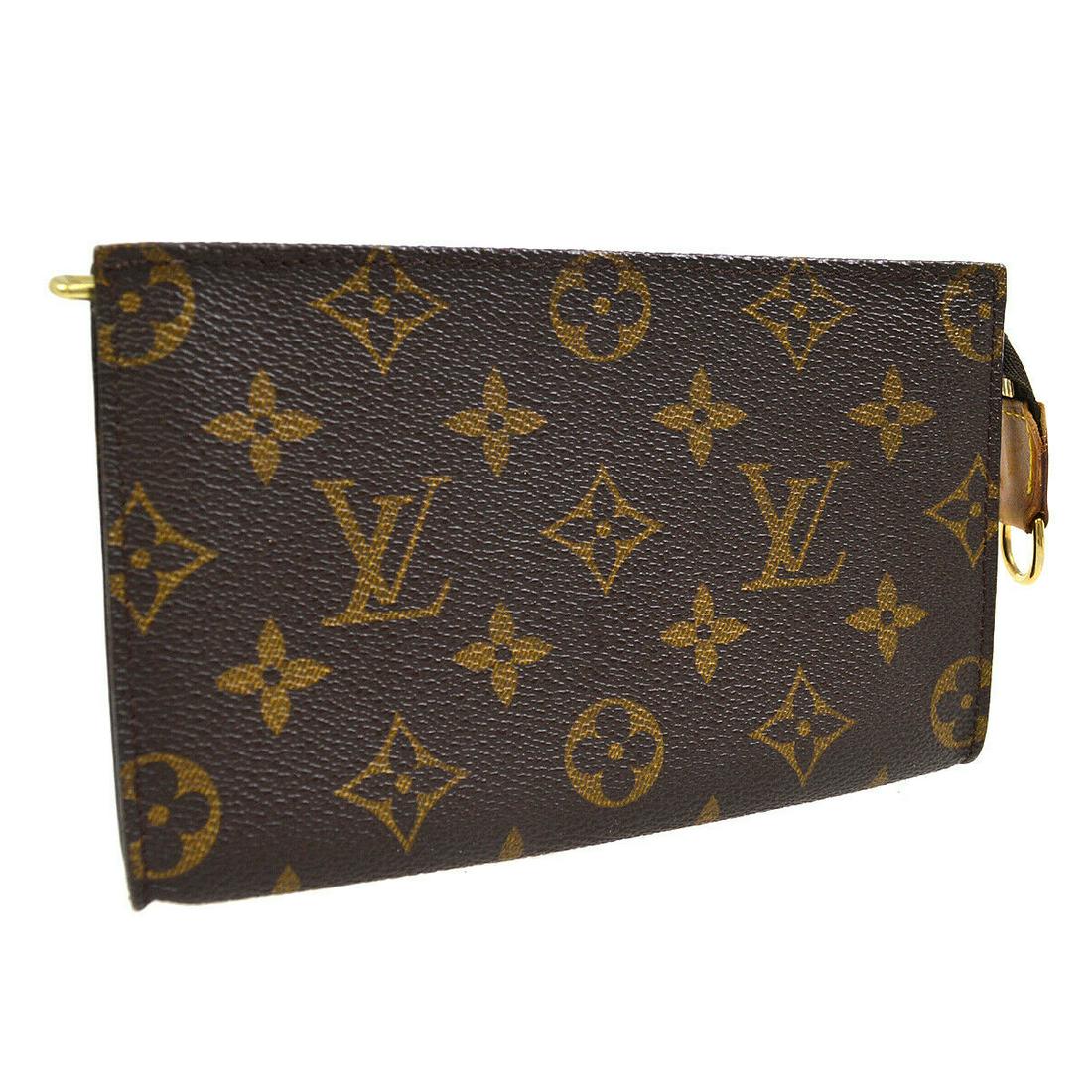 Authentic LOUIS VUITTON Pouch: Brand: LOUIS VUITTON Model: Pouch Country of Origin: France Material: PVC Color: Brown Size (Inch): W 6.5 Ã—H 4.1 Ã—D 0.8 " Size (CM): W 16.5 Ã— H 10.5 Ã—D 2.0 cm All Bidhaus items come wi