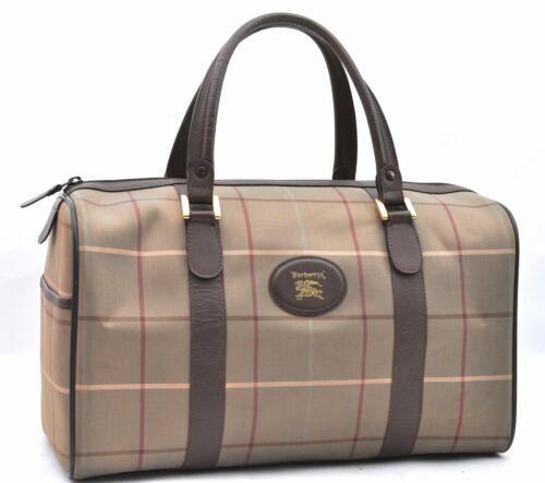 Authentic BURBERRY Boston Bag: Brand: BURBERRY Model: Boston Bag Country of Origin: Material: Canvas Color: Brown Bag Length: 15.7inches (40cm) Bag Height: 9.3inches (23.5cm) Bag Depth: 7.7inches (19.5cm) All Bidhaus items come wit