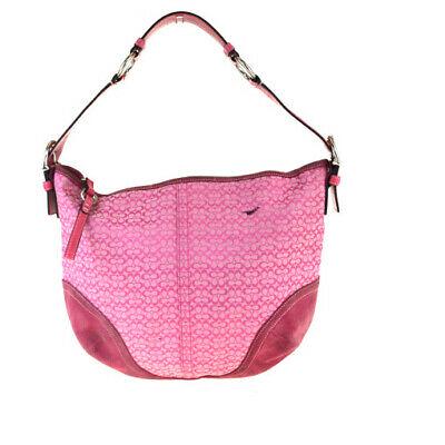 Authentic COACH Shoulder Bag: Brand: COACH Model: Shoulder Bag Country of Origin: China Material: Canvas Color: Pink Size: 30Cm X 34Cm X 4.5Cm / 11.81 X 13.38 X 1.77 Strap Length 13.5Cm - 18.5Cm / 5.31 - 7.28 All Bidhaus items com