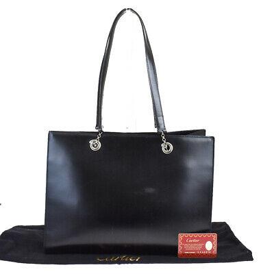 Authentic CARTIER Shoulder Bag: Brand: CARTIER Model: Shoulder Bag Country of Origin: Material: Leather Color: Black Size (Inch): W14.2X H10.6X D4.5"Size (CM): W36X H27X D11.5Cm All Bidhaus items come with a 100 % money-back authent