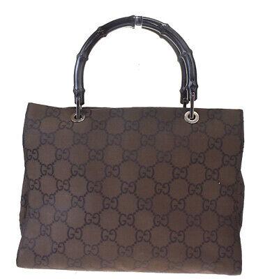 Authentic GUCCI Hand Bag: Brand: GUCCI Model: Hand Bag Country of Origin: Italy Material: Leather Color: Brown Size (Inch): W11.8X H8.7X D3.9"Size (CM): W30X H22X D10Cm All Bidhaus items come with a 100 % money-back authentici