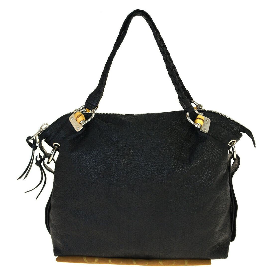 Authentic GUCCI Hand Bag: Brand: GUCCI Model: Hand Bag Country of Origin: Italy Material: Leather Color: Black Size (Inch): W16.9X H13.4X D9.1"Size (CM): W43X H34X D23Cm All Bidhaus items come with a 100 % money-back authentic