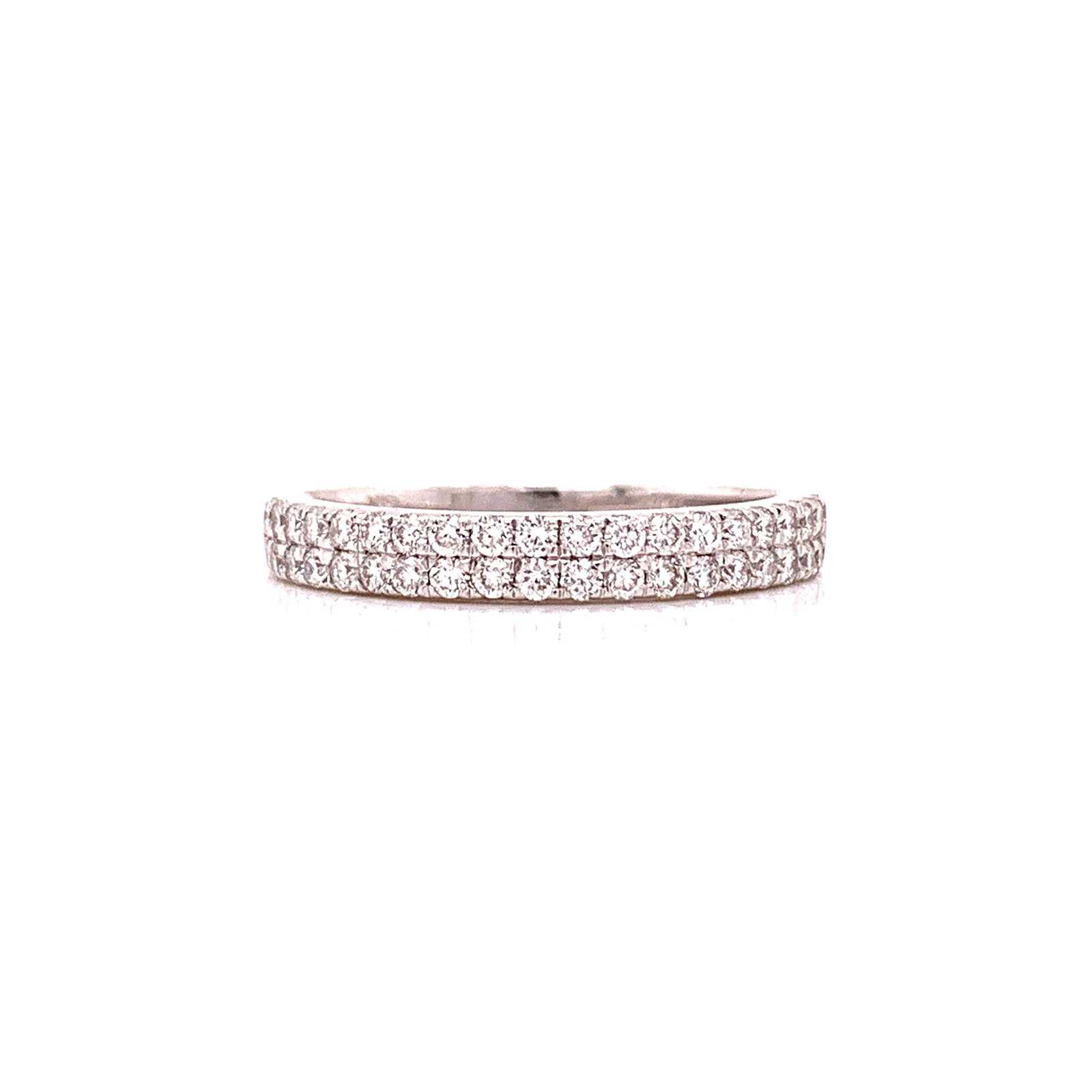 HMA RING ANN 14KW 2.4g 40 Diamond .50tw: Jewelry Type : Ring Jewelry Style : Anniversary Band Metal Type : 14KW Metal Weight : 2.40 g Brand : HMA Side Stone 1 : Stone Type : Diamond Side Stone 1 : Shape : Round Side Stone 1 : Stone Weight : 