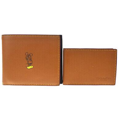 Authentic COACH Disney Card Case Set: Brand: COACH Model: Disney Card Case Set Country of Origin: Vietnam Material: Leather Color: Brown Size: 9.5Cm X 11.5Cm X 2Cm / 3.74 X 4.52 X 0.78 All Bidhaus items come with a 100 % money-back authen