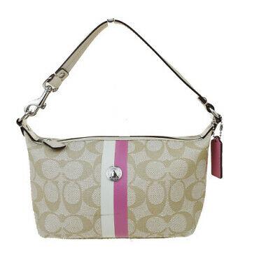 Authentic COACH Handbag: Brand: COACH Model: Handbag Country of Origin: China Material: PVC Color: Beige Size: 12Cm X 18Cm X 9.5Cm / 4.72 X 7.08 X 3.74 Handle Drop 12Cm / 4.72 All Bidhaus items come with a 100 % money-back au