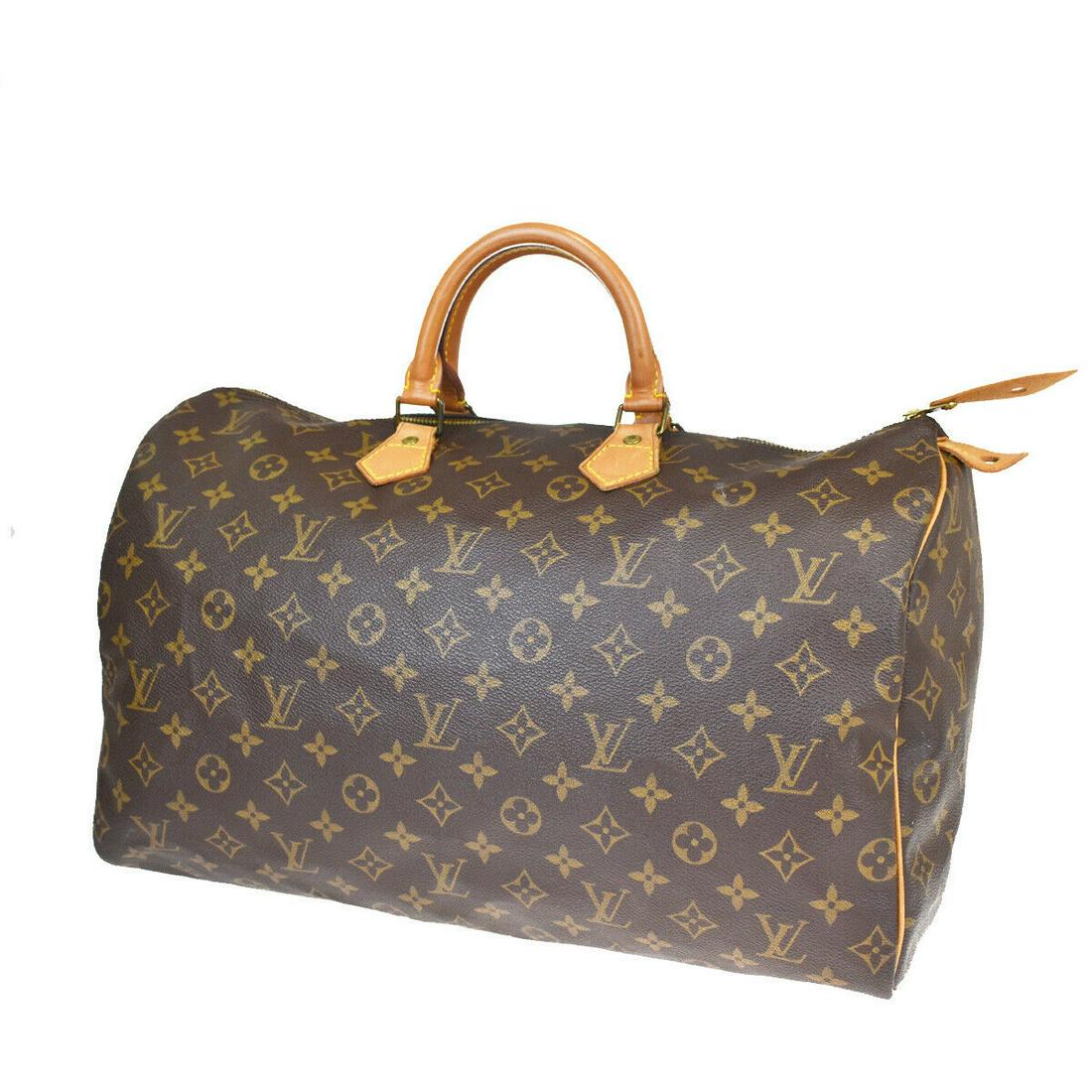 Authentic LOUIS VUITTON Hand Bag: Brand: LOUIS VUITTON Model: Hand Bag Country of Origin: France Material: Monogram Leather Color: Brown Size (Inch): W 15.7 X H 9.8 X D 7.5 "Size (CM): W 40 X H 25 X D 19 Cm All Bidhaus items come with