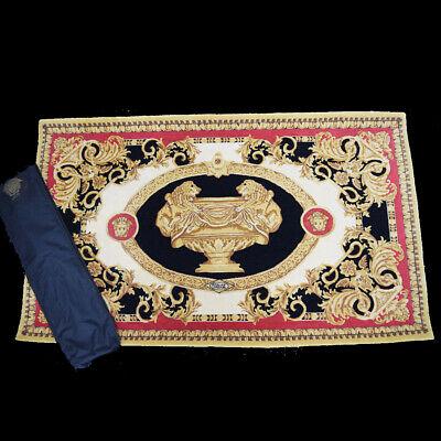 Authentic GIANNI VERSACE Area Rug: Brand: GIANNI VERSACE Model: Area Rug Country of Origin: Material: Wool Silk Color: Beige Size (Inch): W63X H37.4X D0"Size (CM): W160X H95X D0Cm All Bidhaus items come with a 100 % money-back authenti