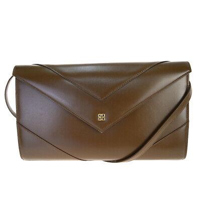 Authentic GIVENCHY Shoulder Bag: Brand: GIVENCHY Model: Shoulder Bag Country of Origin: Unknown Material: Leather Color: Brown Size: 16Cm X 26.5Cm X 5.5Cm / 6.29 X 10.43 X 2.16 Strap Drop 51Cm / 20.07 All Bidhaus items come with a 10