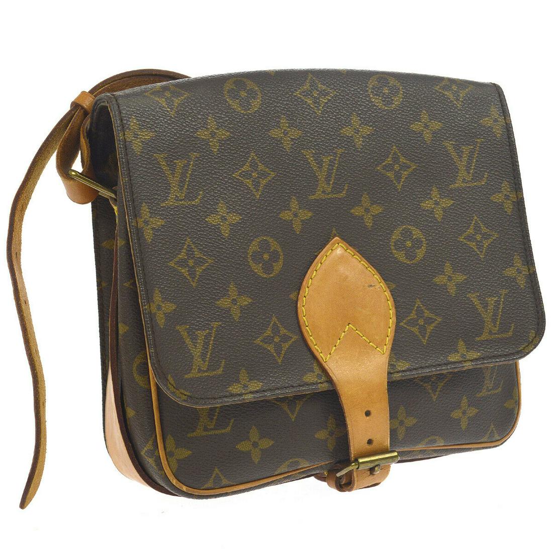 Authentic LOUIS VUITTON Monogram Cross Body: Brand: LOUIS VUITTON Model: Monogram Cross Body Country of Origin: France Material: Leather Color: Brown Size (Inch): W 8.3 x H 7.5 x D 2.8 " Strap Drop. 11.8 - 20.5 " Size (CM): W 21.0 x H 19.0 x D 7