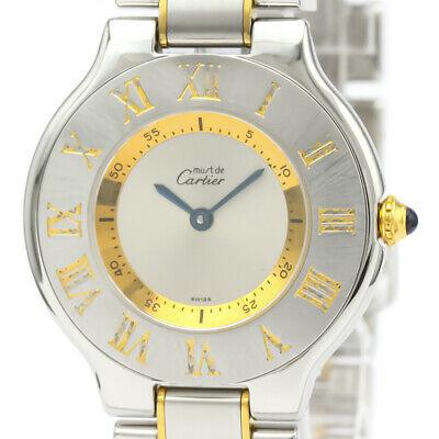 Authentic Cartier Mast 21 Gold Plate W10072R6 Stainless: Cartier Mast 21 Gold Plate W10072R6 Stainless Steel Quartz Ladies Watch Brand: name:: Cartier Line name:: Mast 21 Model:: W10072R6 design Style:: Dress watch Gender:: Unisex Material (Case):: Gold Pla