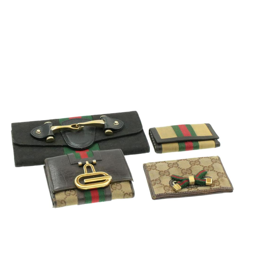 Authentic GUCCI Canvas Wallet / Card Case / Key Case: Brand: GUCCI Material: Canvas Style: Wallet / Card Case / Key Case Color: Beige / Black Size(inch): â€“ Country of Origin: italy Accessory: There is no item box and dust bag. We will send only th