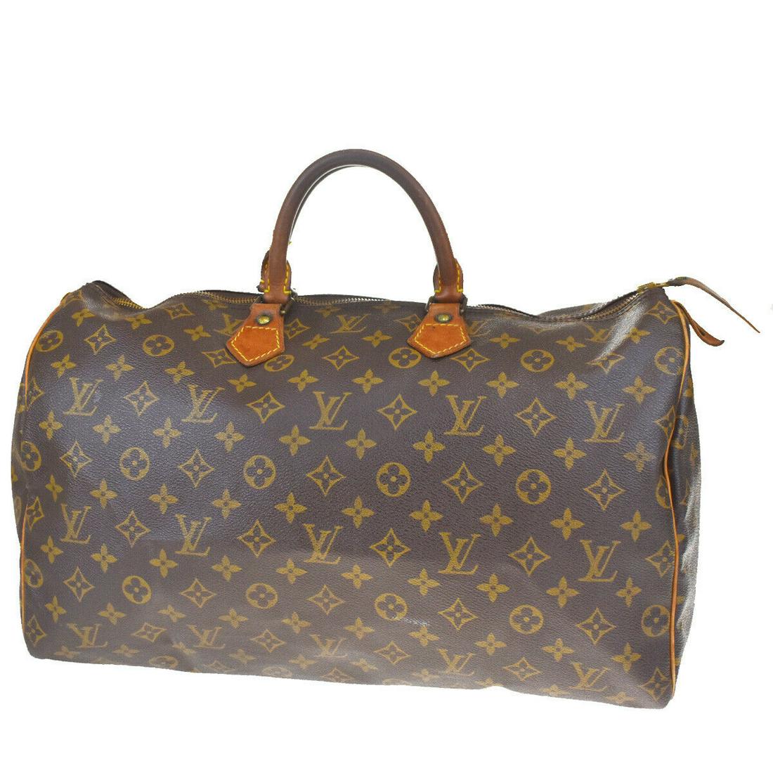 Authentic LOUIS VUITTON Hand Bag: Brand: LOUIS VUITTON Model: Hand Bag Country of Origin: France Material: Monogram Leather Color: Brown Size (Inch): W 15.7 X H 9.8 X D 7.5 "Size (CM): W 40 X H 25 X D 19 Cm All Bidhaus items come with