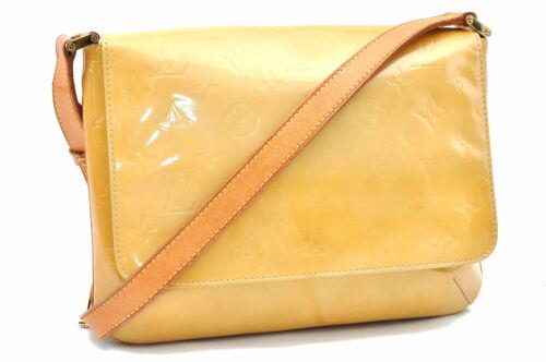Authentic LOUIS VUITTON Shoulder Bag: Brand: LOUIS VUITTON Model: Shoulder Bag Country of Origin: France Material: Patent Leather Color: Yellow Bag Length: 10.6inches(27cm) Bag Height: 8.3inches(21cm) Bag Depth: 2.8inches(7cm) All Bidhaus