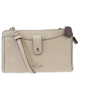 Authentic COACH Shoulder Bag: Brand: COACH Model: Shoulder Bag Country of Origin: Vietnam Material: Leather Color: Beige Size: 12.5Cm X 21Cm X 3.5Cm / 4.92 X 8.26 X 1.37 Strap Drop 59.5Cm / 23.42 All Bidhaus items come with a 100