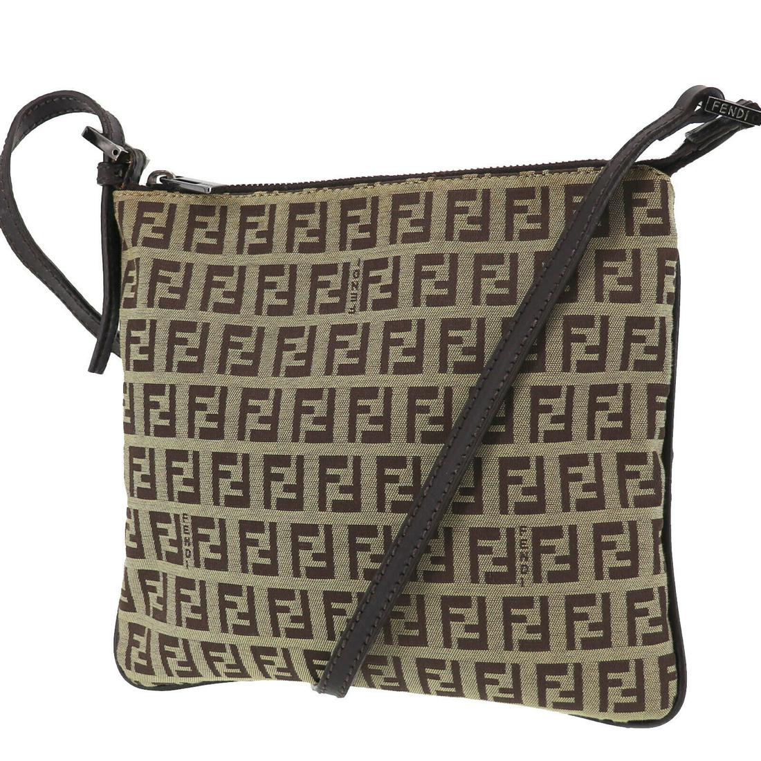 Authentic FENDI Shoulder Bag: Brand: FENDI Model: Shoulder Bag Country of Origin: Italy Material: Nylon Color: Black Silver Bag Length: 8.2 Bag Height: 7.4 Bag Depth: 0.7 All Bidhaus items come with a 100 % money-back authenticity