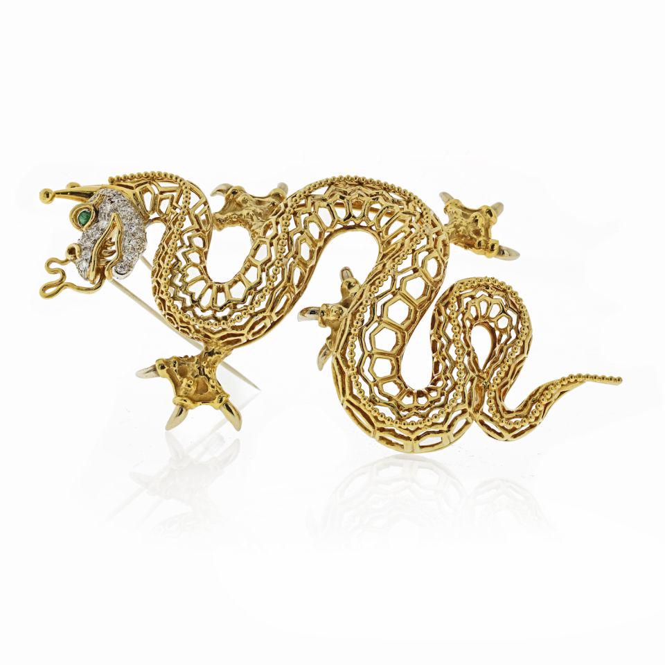 Authentic Van Cleef & Arpels Van Cleef & Arpels: Type: Vintage Brooches Brand: Van Cleef & Arpels Metal: 18K Yellow Gold Grams: 52.5 Other Details: Open Framework All Bidhaus items come with a 100% money-back authenticity guarantee. ALL SALES ARE FI