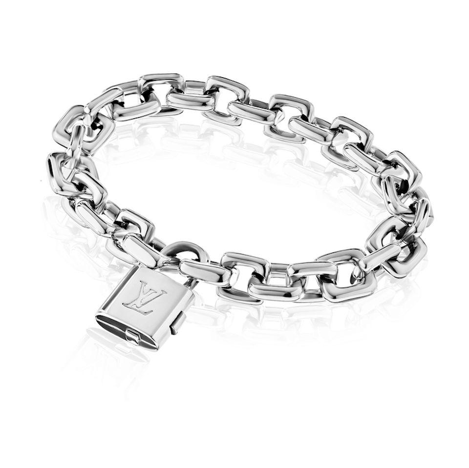 18K White Gold LOUIS VUITTON LOCKET Bracelet: Type: Vintage Bracelets Metal: 18K White Gold Grams: 86.4 Other Details: LOUIS VUITTON LOCKET All Bidhaus items come with a 100% money-back authenticity guarantee. ALL SALES ARE FINAL. Please refer to