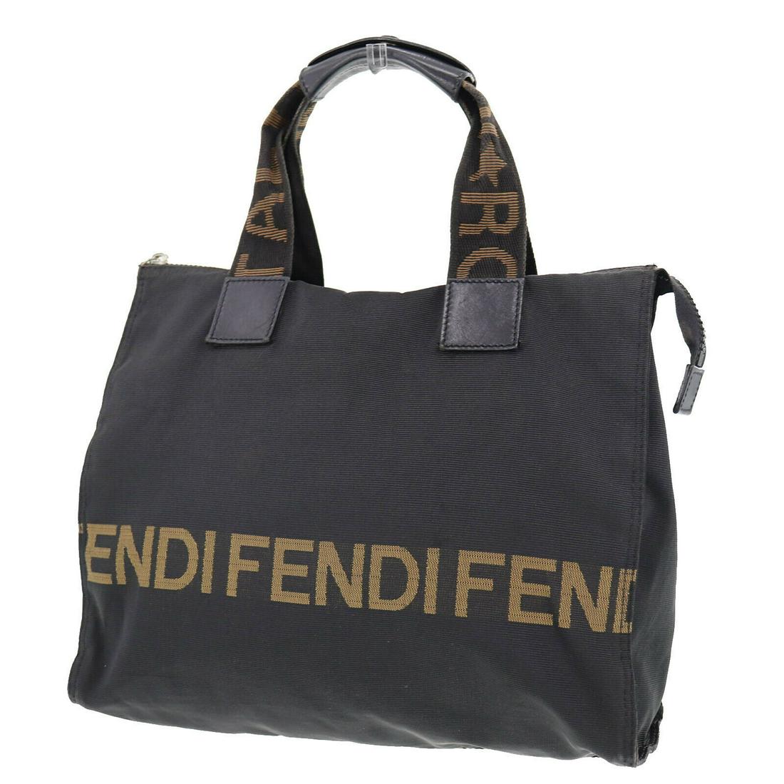 Authentic FENDI Hand Bag: Brand: FENDI Model: Hand Bag Country of Origin: Italy Material: Nylon Color: Black Bag Length: 11.8 Bag Height: 10.2 Bag Depth: 4.7 All Bidhaus items come with a 100 % money-back authenticity guarante