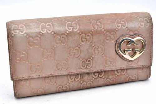 Authentic GUCCI Wallet: Brand: GUCCI Model: Wallet Country of Origin: Italy Material: Leather Color: Pink Beige Bag Length: 7.5inches(19cm) Bag Height: 3.7inches(9.5cm) Bag Depth: 1.1inches(2.8cm) All Bidhaus items come with