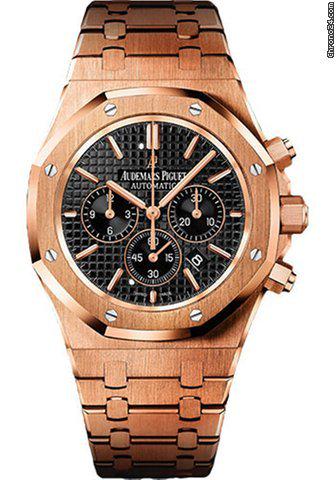 Authentic Audemars Piguet Royal Oak 41mm Chronograph: Basic Info Listing number: 3ATJH1 Brand: Audemars Piguet Model: Royal Oak Chronograph Reference number: 26320OR.OO.1220OR.01 Movement: Automatic Case material: Rose gold Bracelet material: Rose gold Y