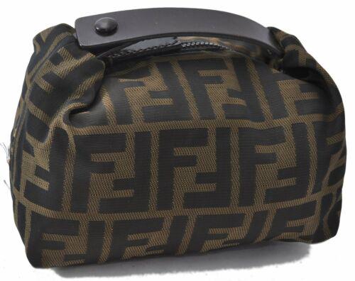 Authentic FENDI Pouch: Brand: FENDI Model: Pouch Country of Origin: Italy Material: Canvas Color: Brown Bag Length: 6.3inches(16cm) Bag Height: 4.3inches(11cm) Bag Depth: 4.1inches(10.5cm) All Bidhaus items come with a 100 