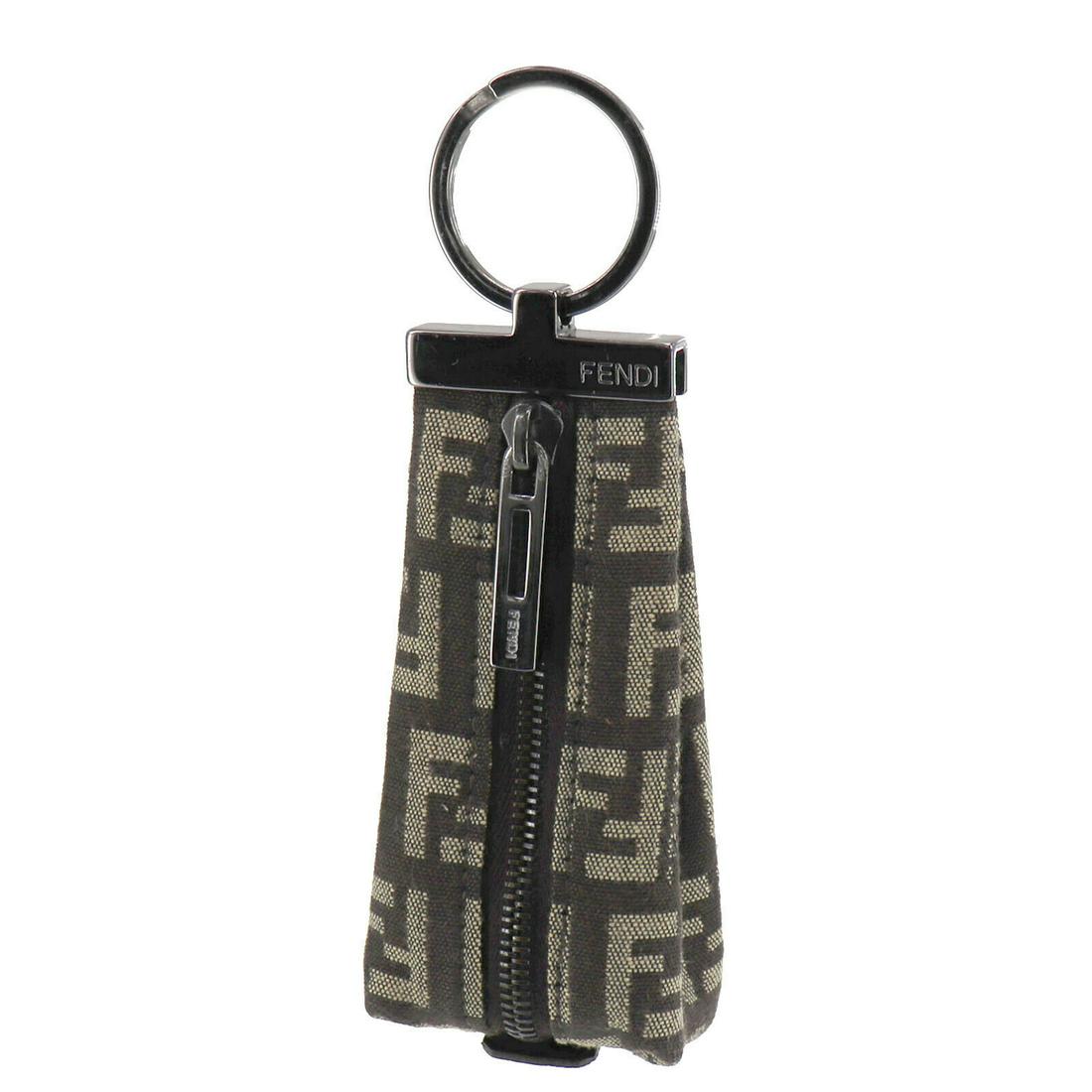 Authentic FENDI Multi Case Pouch: Brand: FENDI Model: Multi Case Pouch Country of Origin: Italy Material: Canvas Color: Black Silver Size (inch): mini All Bidhaus items come with a 100 % money-back authenticity guarantee. ALL SALES AR