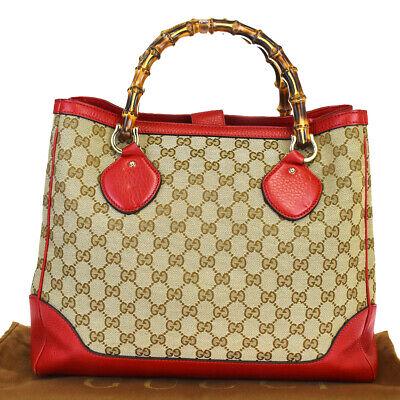 Authentic GUCCI Hand Bag: Brand: GUCCI Model: Hand Bag Country of Origin: Italy Material: Leather Color: Brown Red Size (Inch): W13.8X H11.4X D5.1"Size (CM): W35X H29X D13Cm All Bidhaus items come with a 100 % money-back authe