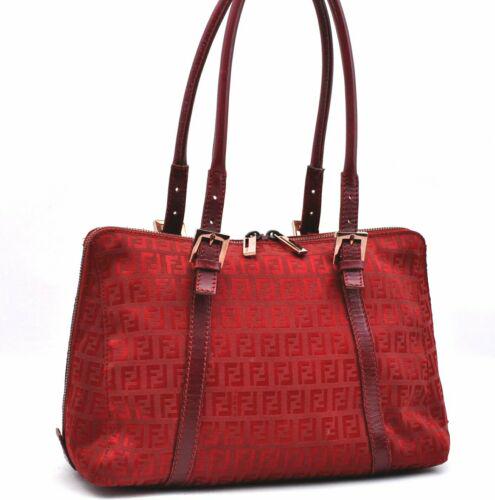 Authentic FENDI Hand Bag: Brand: FENDI Model: Hand Bag Country of Origin: Italy Material: Canvas Color: Red Bag Length: 11.4inches (29cm) Bag Height: 7.1inches (18cm) Bag Depth: 3.9inches (10cm) All Bidhaus items come with a 1