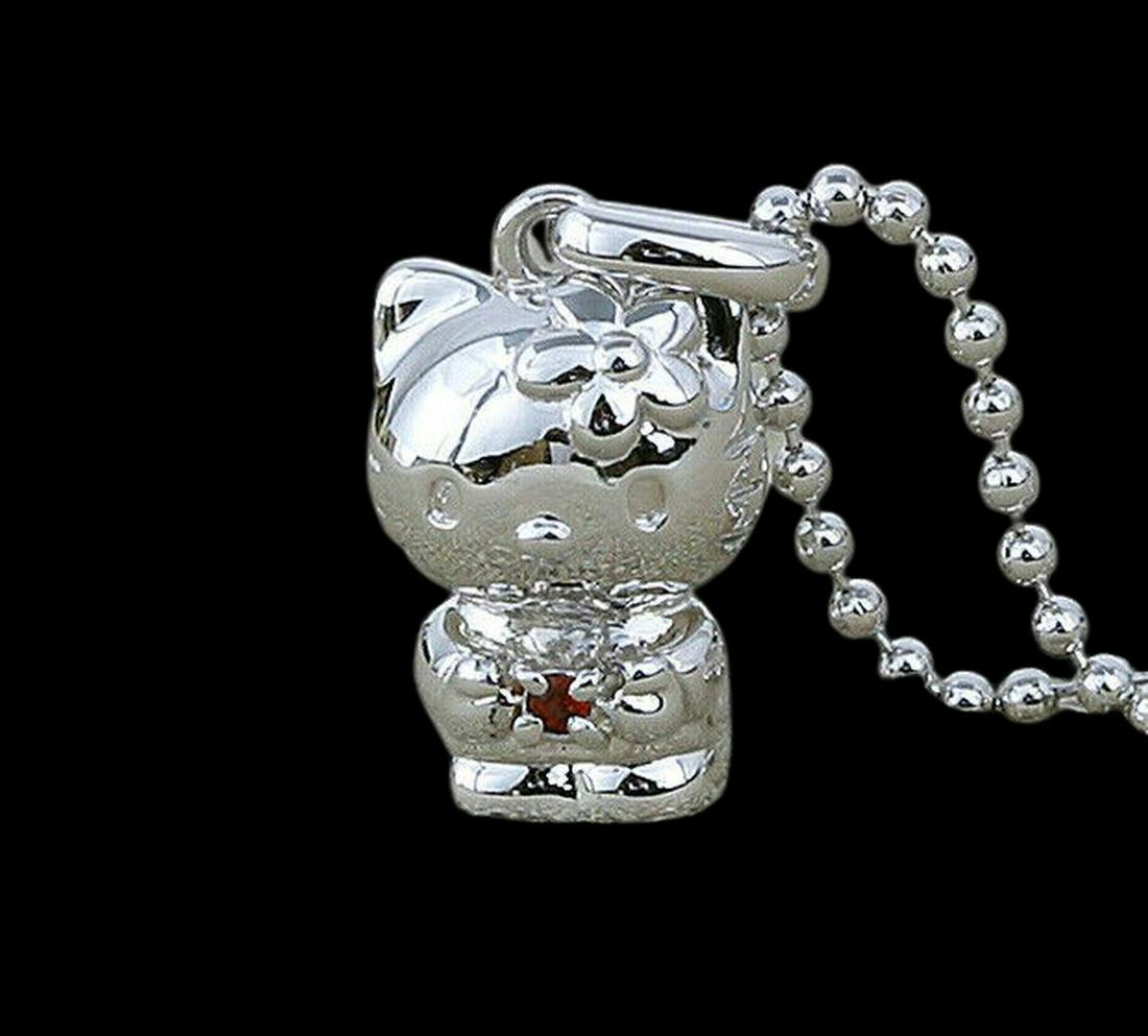 Authentic Sanrio necklace Hello Kitty Birthstone: Condition: New chain length is 45cm charm size is 21mm9mm Materials : Silver 925 rhodium 1 garnet stone What you see in the pictures is all you receive. Pictures have all the accessories of the item.